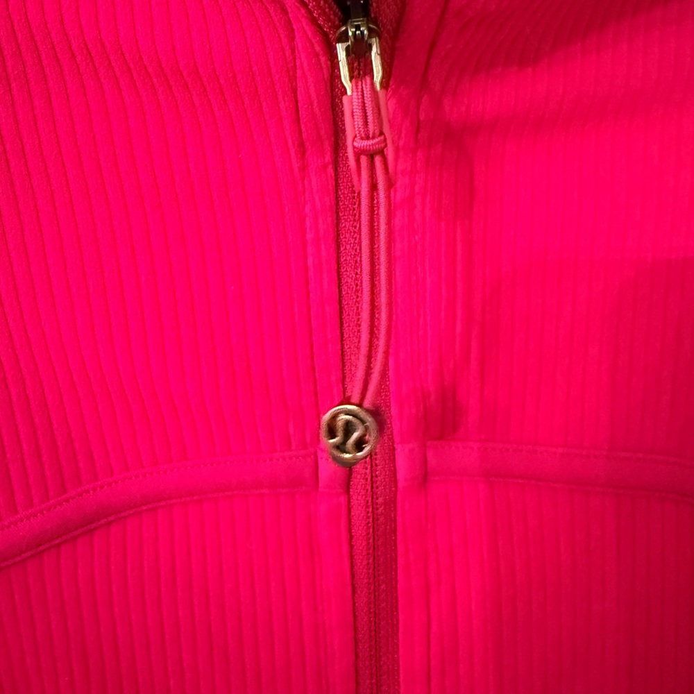 Lululemon Jacket Run Forme Magenta Pink Ribbed Mesh Vent Size 4 - Picture 3 of 9